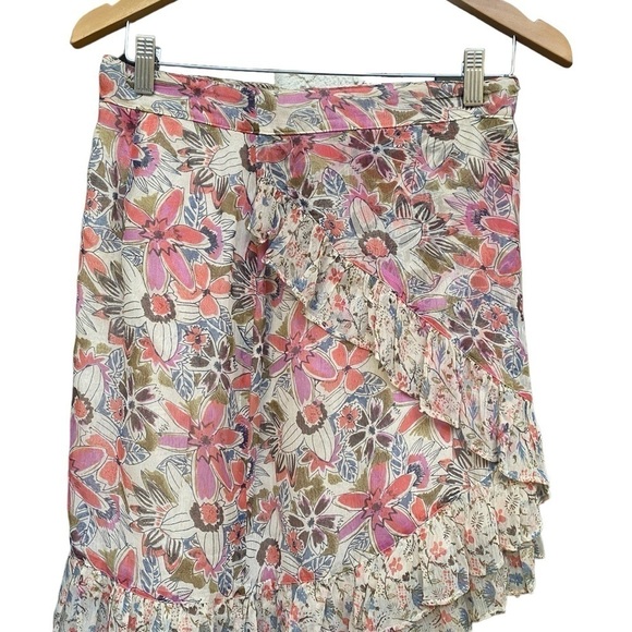 Free People Tan Around The World Ivory Skirt I Size: 4 - Picture 6 of 14